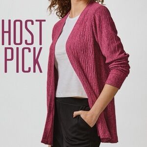 Textured Open Front Cardigan